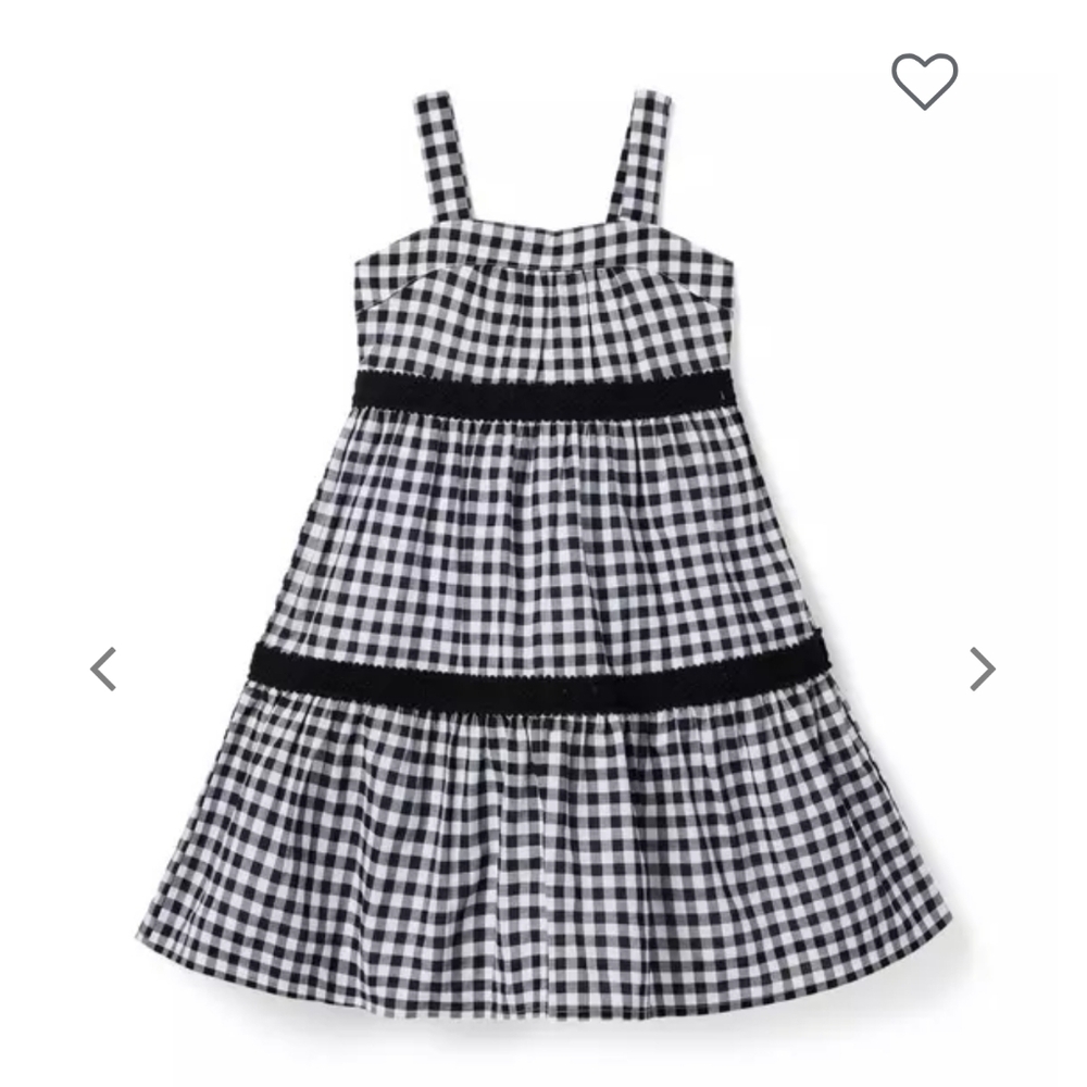 Classic Black and White Checkered Kids Dress
